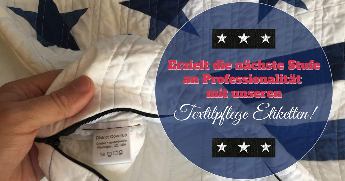 Erzielt die nächste Stufe an Professionalität mit unseren Textilpflege Etiketten! | Image