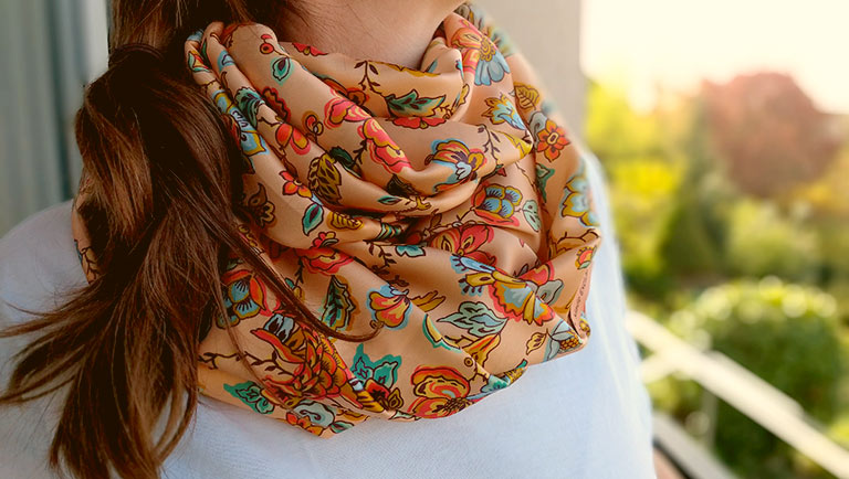 Sew a Light and Airy Spring Infinity Scarf | Image